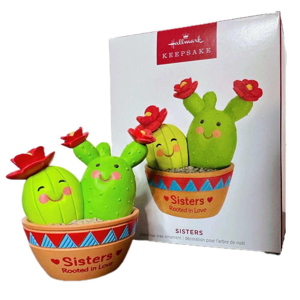 2023 HALLMARK Sisters Rooted in Love Cactus Keepsake Christmas Ornament NEW!